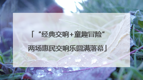 “经典交响+童趣冒险” 两场惠民交响乐圆满落幕