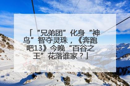 “兄弟团”化身“神鸟”智夺灵珠，《奔跑吧13》今晚“百谷之王”花落谁家？