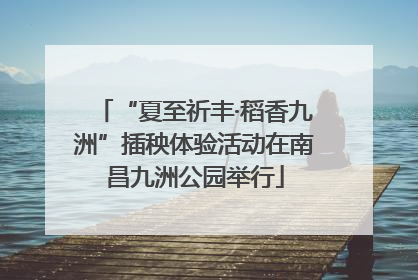 “夏至祈丰·稻香九洲”插秧体验活动在南昌九洲公园举行