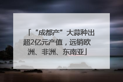 “成都产”大蒜种出超2亿元产值，远销欧洲、非洲、东南亚