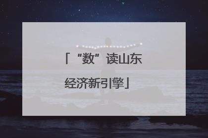 “数”读山东经济新引擎
