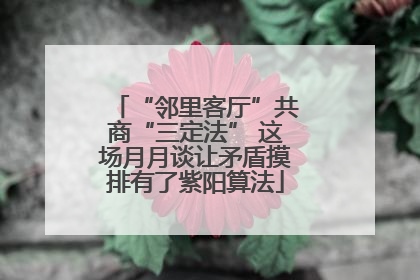 “邻里客厅”共商“三定法” 这场月月谈让矛盾摸排有了紫阳算法