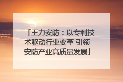 王力安防：以专利技术驱动行业变革 引领安防产业高质量发展
