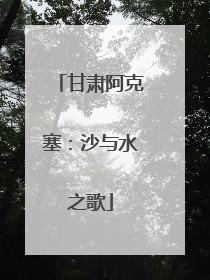 甘肃阿克塞：沙与水之歌