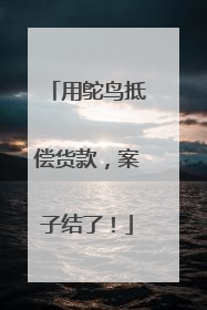 用鸵鸟抵偿货款，案子结了！