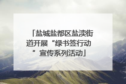 盐城盐都区盐渎街道开展“绿书签行动”宣传系列活动
