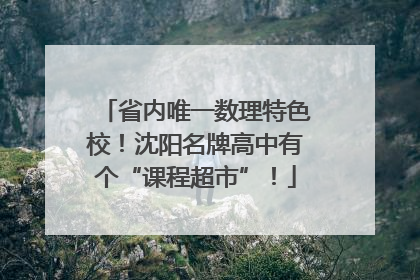 省内唯一数理特色校！沈阳名牌高中有个“课程超市”！