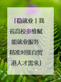 稳就业丨我省高校多维赋能就业服务 精准对接自贸港人才需求