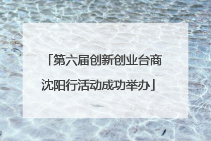 第六届创新创业台商沈阳行活动成功举办