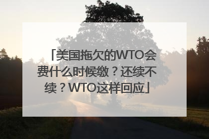 美国拖欠的WTO会费什么时候缴？还续不续？WTO这样回应