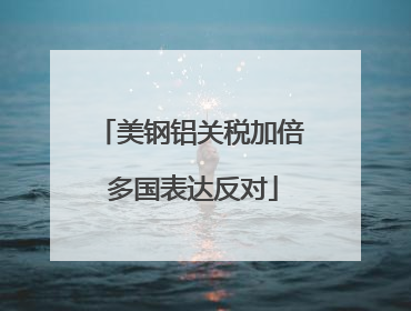 美钢铝关税加倍 多国表达反对