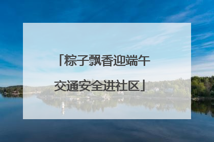 粽子飘香迎端午 交通安全进社区