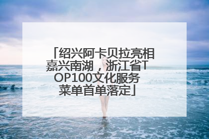 绍兴阿卡贝拉亮相嘉兴南湖，浙江省TOP100文化服务菜单首单落定