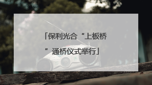 保利光合“上板桥”通桥仪式举行