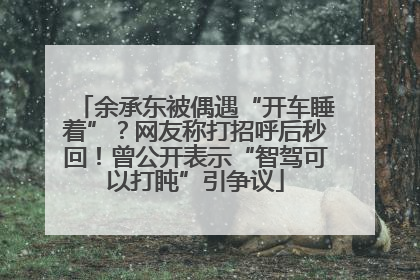 余承东被偶遇“开车睡着”？网友称打招呼后秒回！曾公开表示“智驾可以打盹”引争议