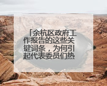 余杭区政府工作报告的这些关键词条，为何引起代表委员们热议？