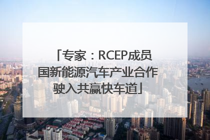 专家：RCEP成员国新能源汽车产业合作驶入共赢快车道