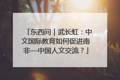 东西问｜武长虹：中文国际教育如何促进南非—中国人文交流？