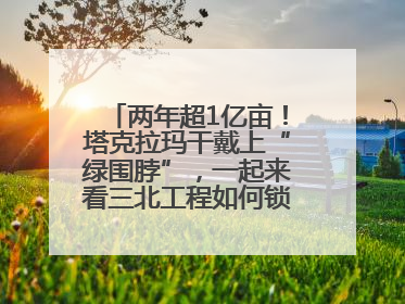 两年超1亿亩！塔克拉玛干戴上“绿围脖”，一起来看三北工程如何锁住黄沙筑长城→
