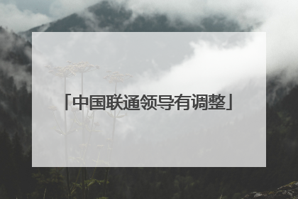 中国联通领导有调整