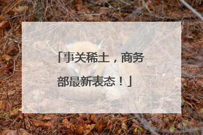 事关稀土，商务部最新表态！