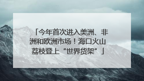 今年首次进入美洲、非洲和欧洲市场！海口火山荔枝登上“世界货架”