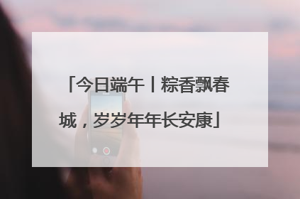 今日端午丨粽香飘春城，岁岁年年长安康