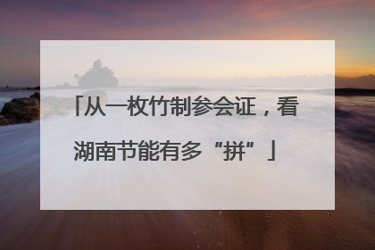 从一枚竹制参会证，看湖南节能有多“拼”