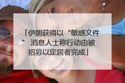 伊朗获得以“敏感文件” 消息人士称行动由被招募以定居者完成