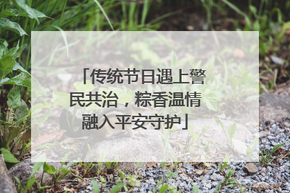 传统节日遇上警民共治，粽香温情融入平安守护