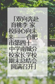 双向奔赴育桃李 家校同心向未来——合肥市第四十二中学南城分校家长学校期末总结会圆满召开