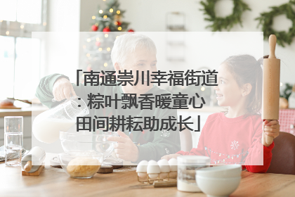 南通崇川幸福街道：粽叶飘香暖童心 田间耕耘助成长