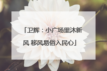 卫辉：小广场里沐新风 移风易俗入民心