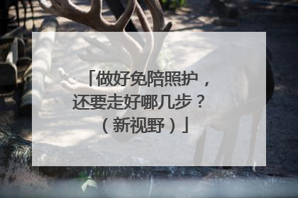 做好免陪照护，还要走好哪几步？（新视野）