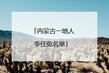 内蒙古一地人事任免名单