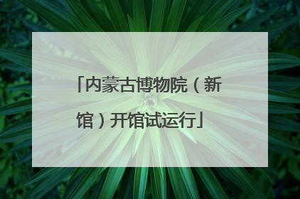 内蒙古博物院（新馆）开馆试运行