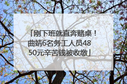 刚下班就直奔赌桌！曲靖6名务工人员4850元辛苦钱被收缴