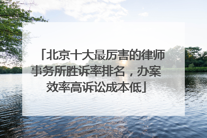 北京十大最厉害的律师事务所胜诉率排名，办案效率高诉讼成本低
