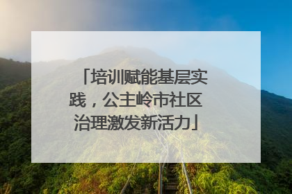 培训赋能基层实践，公主岭市社区治理激发新活力