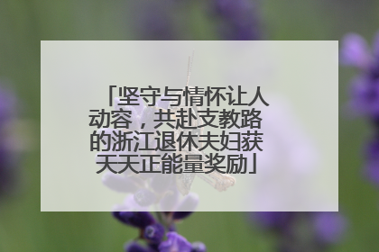 坚守与情怀让人动容，共赴支教路的浙江退休夫妇获天天正能量奖励