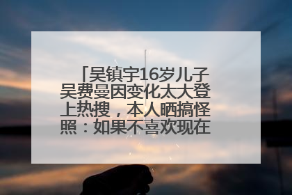 吴镇宇16岁儿子吴费曼因变化太大登上热搜，本人晒搞怪照：如果不喜欢现在的我可以离开
