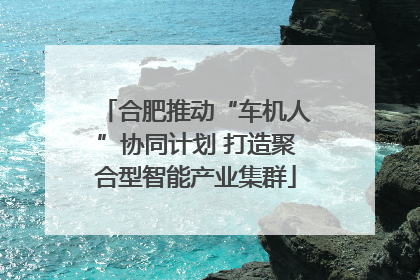 合肥推动“车机人”协同计划 打造聚合型智能产业集群