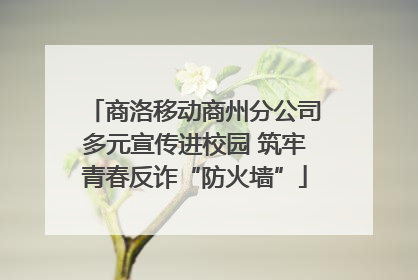 商洛移动商州分公司多元宣传进校园 筑牢青春反诈“防火墙”