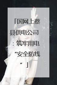 国网上蔡县供电公司：筑牢用电“安全防线”