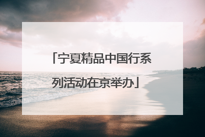 宁夏精品中国行系列活动在京举办