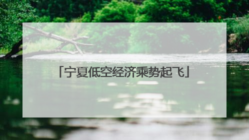 宁夏低空经济乘势起飞