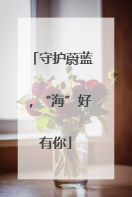 守护蔚蓝，“海”好有你