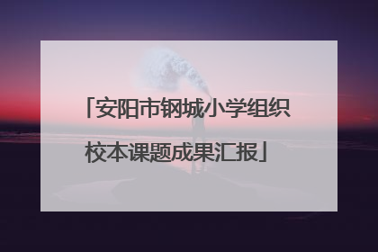 安阳市钢城小学组织校本课题成果汇报