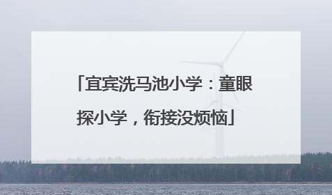 宜宾洗马池小学：童眼探小学，衔接没烦恼
