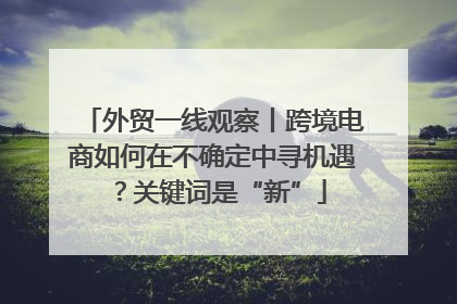 外贸一线观察丨跨境电商如何在不确定中寻机遇？关键词是“新”